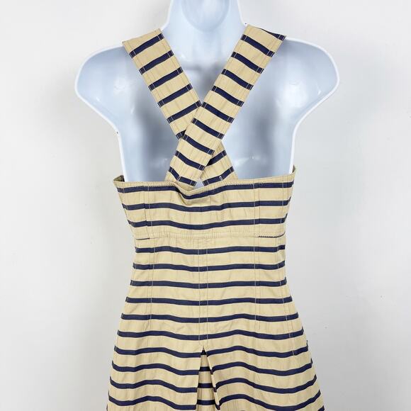 J. Crew Navy and Beige Striped Dress - Picture 4 of 6
